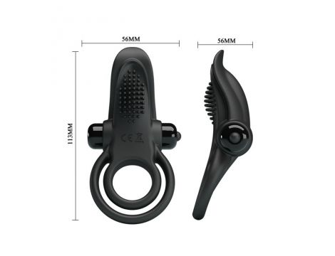 PRETTY LOVE - VIBRANT PENIS RING Black- 10 function vibrations - 6