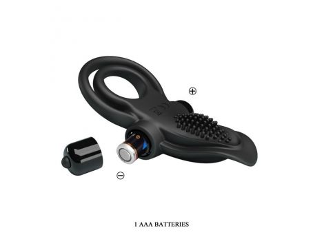 PRETTY LOVE - VIBRANT PENIS RING Black- 10 function vibrations - 5
