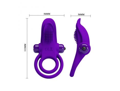 PRETTY LOVE - VIBRANT PENIS RING Purple- 10 function vibrations - 5