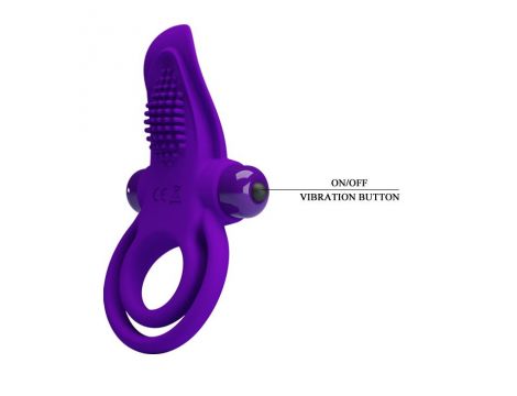 PRETTY LOVE - VIBRANT PENIS RING Purple- 10 function vibrations - 4
