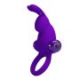 Pierścień wibrujący Pretty Love silikonowy fioletowy 10 funkcji - 5