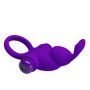 Pierścień wibrujący Pretty Love silikonowy fioletowy 10 funkcji - 4