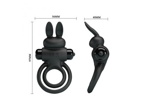 Pierścień wibrujący Pretty Love Vibrant Penis Ring III czarny - 2