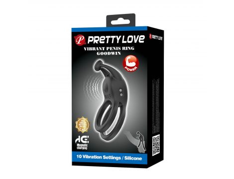 Pierścień erekcyjny wibrujący podwójny Pretty Love Goodwin - 9
