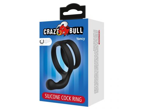 Pierścień erekcyjno-mosznowy silikonowy Crazy Bull Yancy - 5