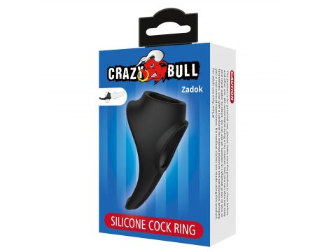 Pierścień erekcyjny silikonowy z rozciągaczem na jądra Crazy Bull Zadok - 7
