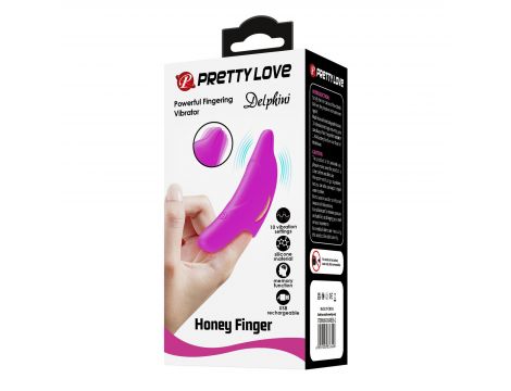 Wibrator palcowy Pretty Love Delphini silikonowy 10 funkcji - 11
