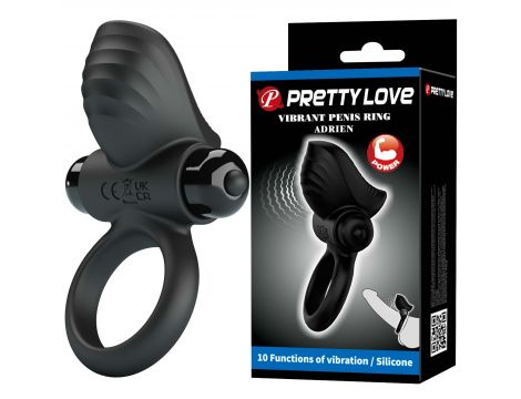 Wibrujący pierścień erekcyjny Adrien Pretty Love 10 funkcji