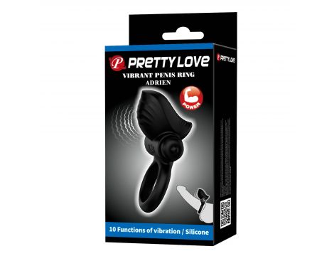 Wibrujący pierścień erekcyjny Adrien Pretty Love 10 funkcji - 9