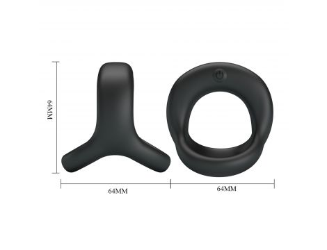 PRETTY LOVE - VIBRANT PENIS RING ELLIOTT Black, 10 vibration functions - 6