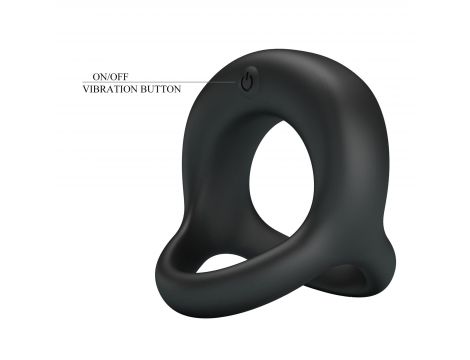 PRETTY LOVE - VIBRANT PENIS RING ELLIOTT Black, 10 vibration functions - 7