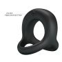 PRETTY LOVE - VIBRANT PENIS RING ELLIOTT Black, 10 vibration functions - 8