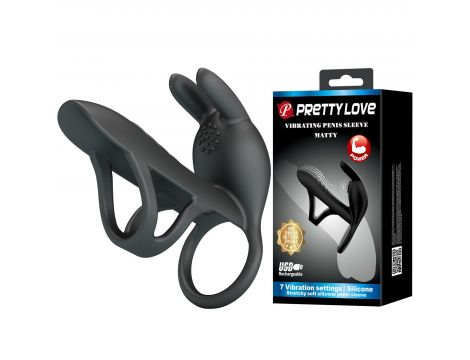 Nakładka wibrująca Pretty Love Matty silikonowa USB 4 cm