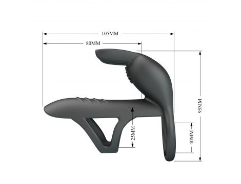 Nakładka wibrująca Pretty Love Matty silikonowa USB 4 cm - 7