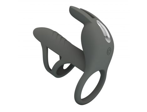 Nakładka wibrująca Pretty Love Master Ring silikonowa USB 4 cm - 2