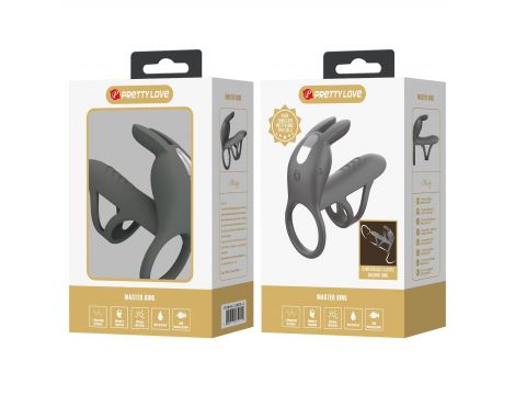 Nakładka wibrująca Pretty Love Master Ring silikonowa USB 4 cm - 11