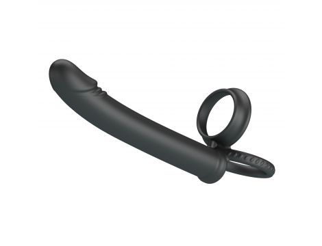 Strap on dildo silikonowe Pretty Love Moses 19 cm wodoodporne - 3