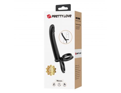 Strap on dildo silikonowe Pretty Love Moses 19 cm wodoodporne - 10