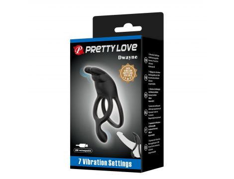 Pierścień wibrujący Pretty Love SETH silikonowy 7 funkcji - 10