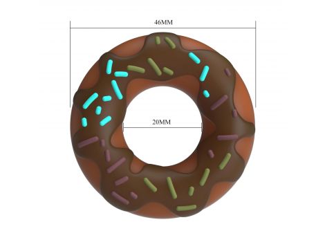 Pierścień erekcyjny Pretty Love Choco Super Donut silikonowy supermiękki - 6