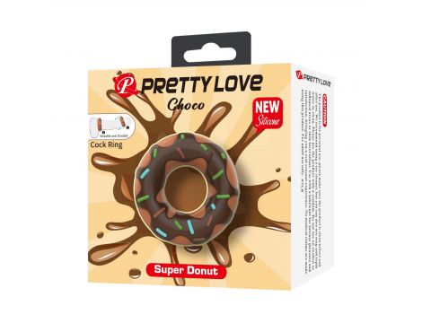 Pierścień erekcyjny Pretty Love Choco Super Donut silikonowy supermiękki - 7