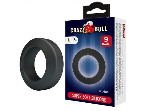 Pierścień erekcyjny silikonowy Crazy Bull Brodan wodoodporny 3,8 cm - 2