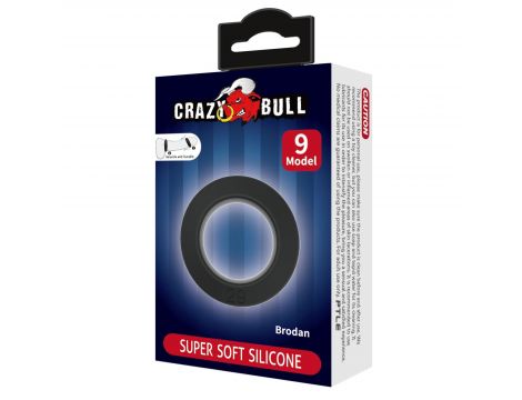Pierścień erekcyjny silikonowy Crazy Bull Brodan wodoodporny 3,8 cm - 7