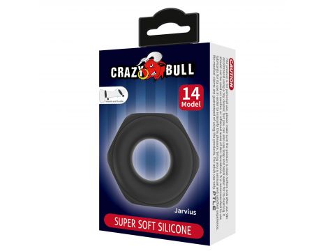 Pierścień erekcyjny supermiękki silikonowy Crazy Bull Jarvius czarny - 7