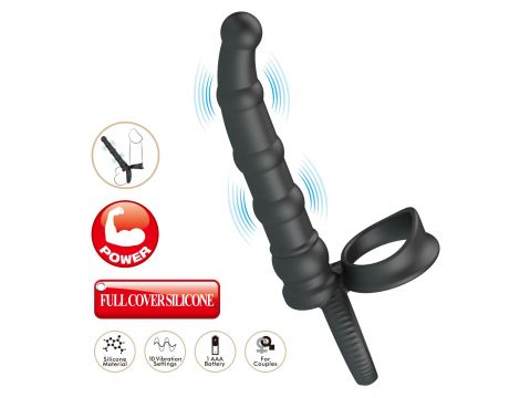 Pierścień erekcyjny analny Pretty Love Tatum 10 wibracji 18 cm - 4