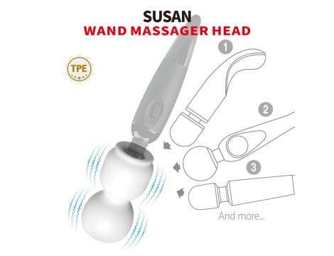 Pretty Love Power Head Susan Wand Massager Head - 4