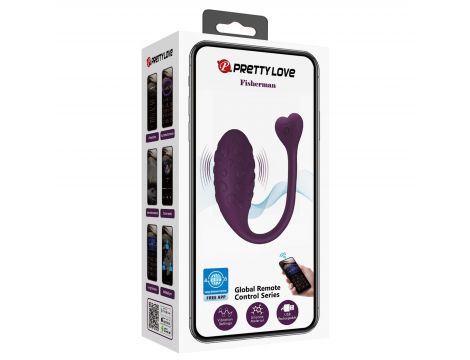 PRETTY LOVE - Fisherman Purple, 12 vibration functions Mobile APP remote control - 8