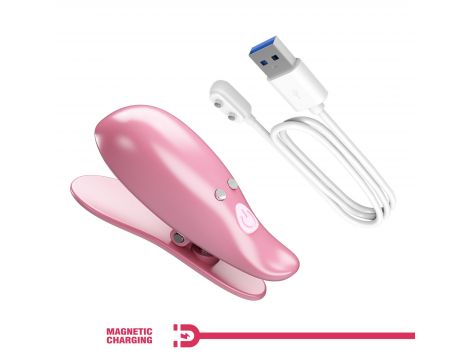 Różowe wibrujące klipsy na sutki Pretty Love Cayley z pilotem - 5