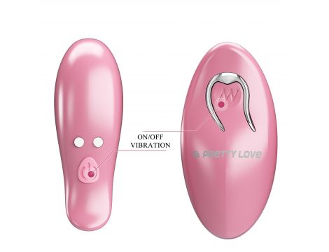 Różowe wibrujące klipsy na sutki Pretty Love Cayley z pilotem - 8