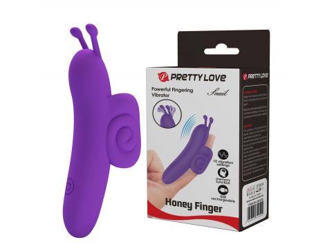 Wibrator na palec silikonowy Pretty Love Snail USB 10 funkcji - 4