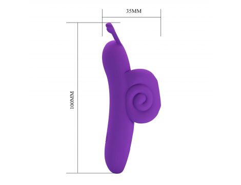 Wibrator na palec silikonowy Pretty Love Snail USB 10 funkcji - 9