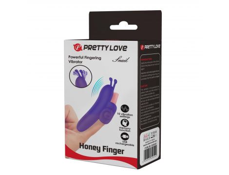 Wibrator na palec silikonowy Pretty Love Snail USB 10 funkcji - 10