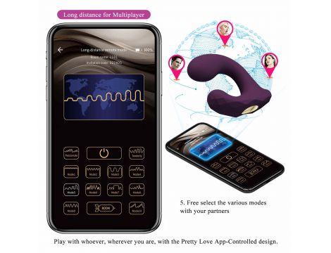PRETTY LOVE - Billy Purple, 12 vibration functions Mobile APP remote control - 17