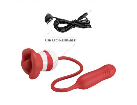PRETTY LOVE - Ashlynn, 5 vibration functions 5 thrusting settings 5 licking settings - 6
