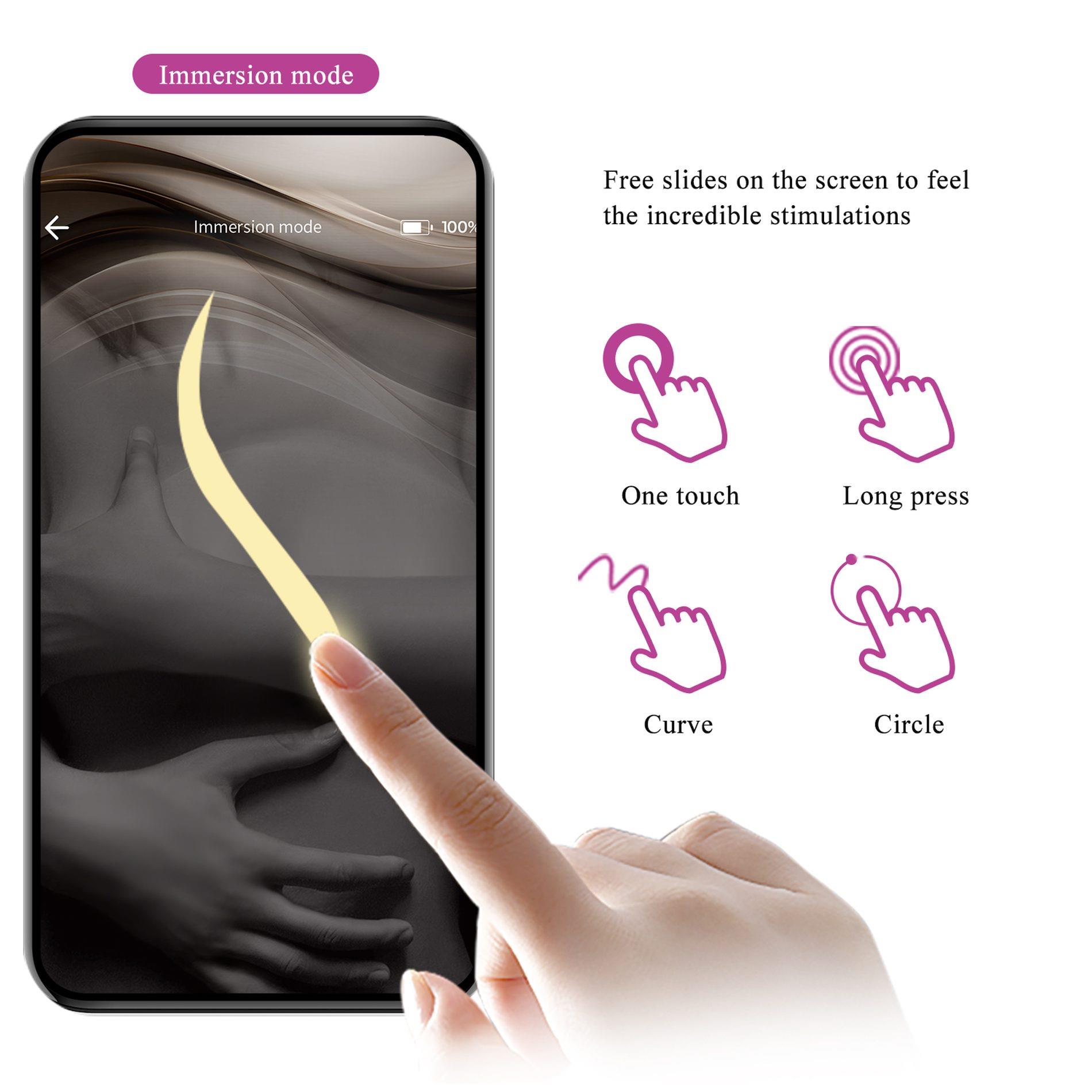 Shey, 10 Vibration Functions 10 Tapping Functions Mobile App Long-Distance