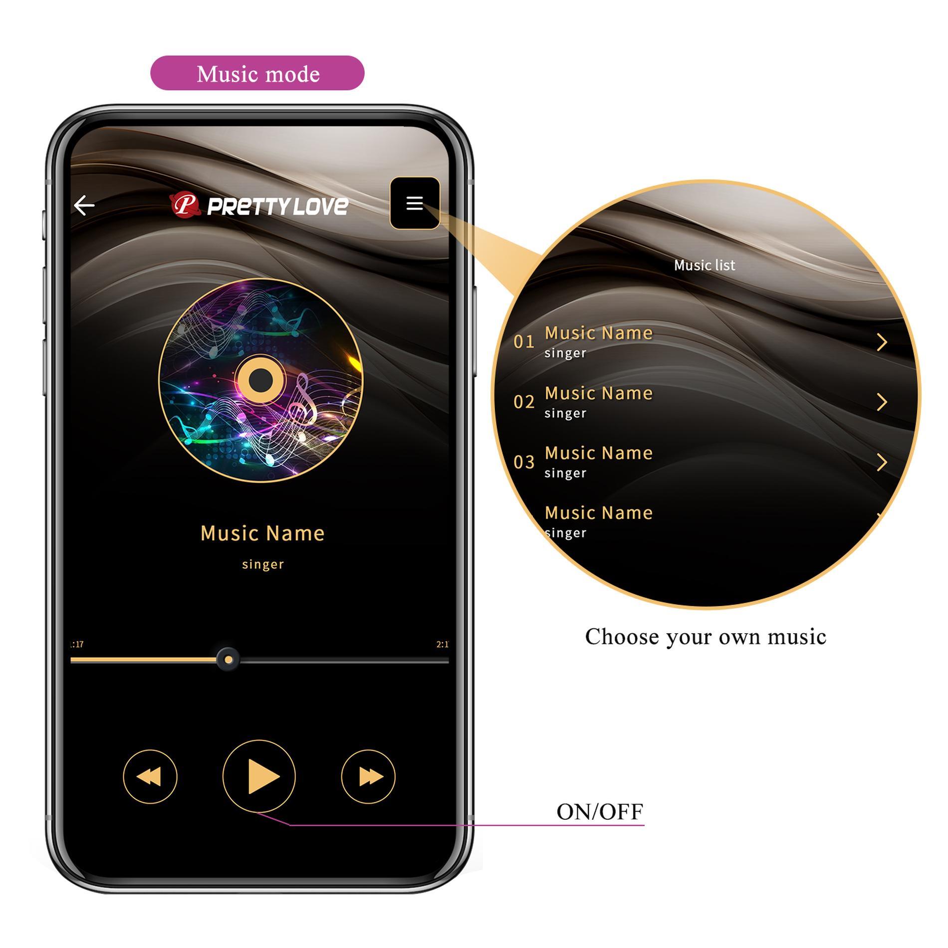 Shey, 10 Vibration Functions 10 Tapping Functions Mobile App Long-Distance