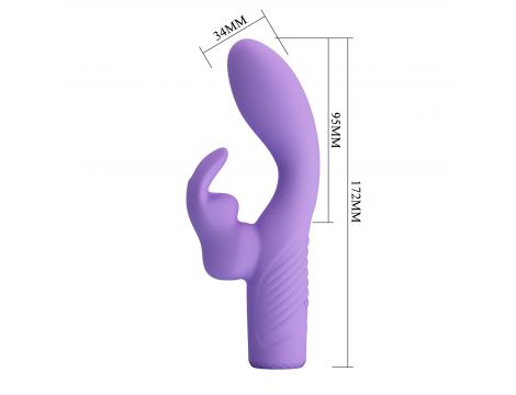 Silikonowy wibrator króliczek Pretty Love Elivia 10 funkcyjny punkt G USB - 4