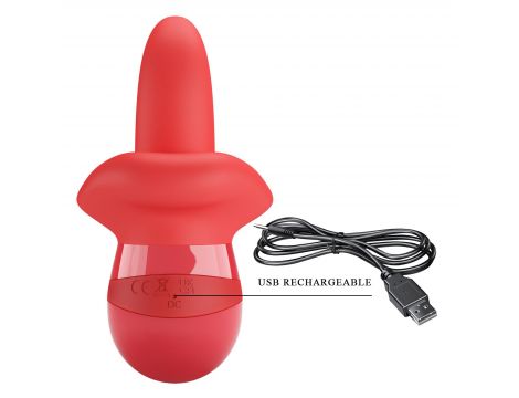Stymulator łechtaczki z ruchem języka Pretty Love Obelia USB - 8
