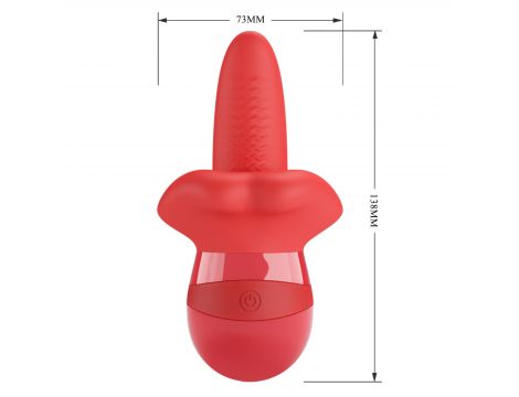 Stymulator łechtaczki z ruchem języka Pretty Love Obelia USB - 7