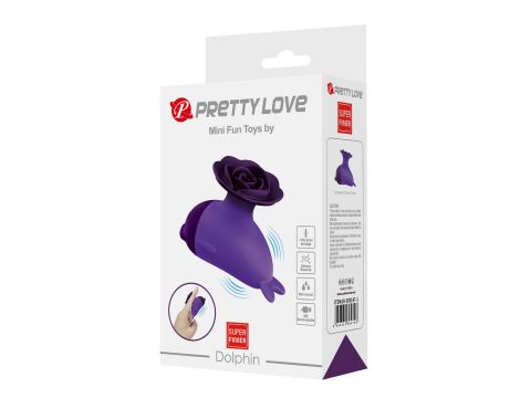 Mini stymulator łechtaczki Pretty Love Dolphin fioletowy silikonowy - 7