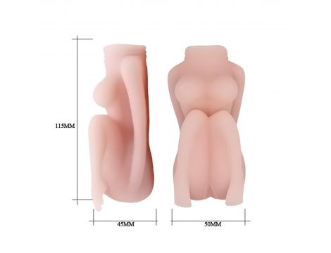 VAGINA AND BREAST MASTURBATOR, TPR, Waterproof - 8
