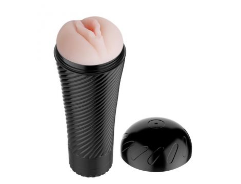 Masturbator z wibracją Baile Pink Pussy różowy 23 cm - 2