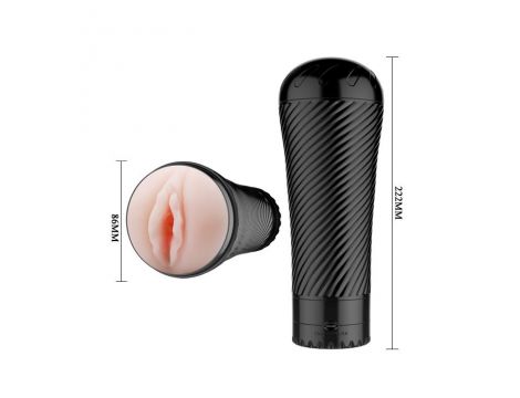 Masturbator z wibracją Baile Pink Pussy różowy 23 cm - 8