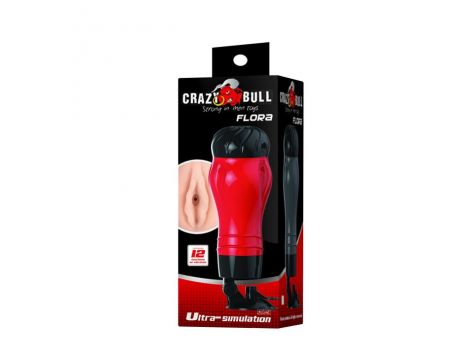 Masturbator analny Crazy Bull Flora 12 funkcji wibracji na baterie AAA - 6