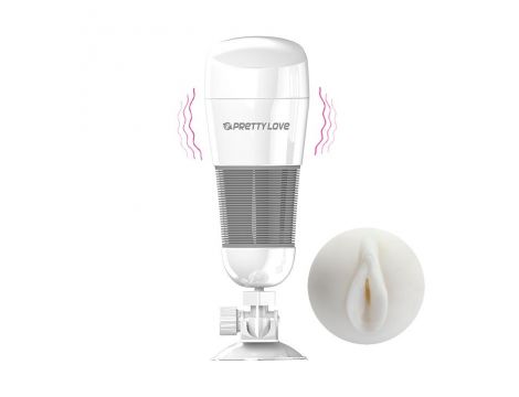 Masturbator wibrujący Pretty Love Hedy biały 27 cm