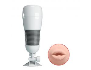 Masturbator z wibracyjną podstawą ssącą Pretty Love Hedy cielisty LR44